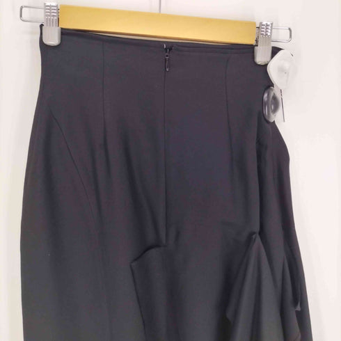 ヨウジヤマモト Yohji Yamamoto collections 25SS S/W TWILL R DRAPED HIGH WAIST SKT S/W ツイル R ドレープ ハイウエスト スカート レディース JPN:1